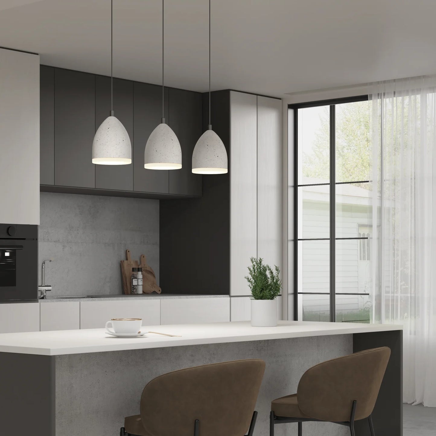 3-light LED pendant light